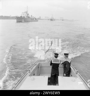 FIRST BRITISH DESTROYERS ENTER HAMBURG. 3 JULY 1945, THE ENTRY OF THE ...