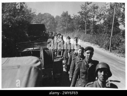 German prisoners are captured south of Mont Pinçon during British Army ...