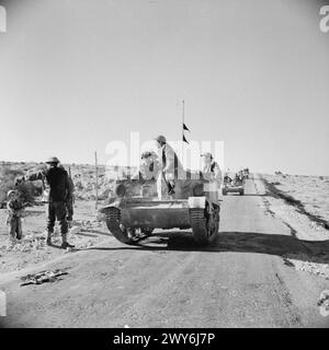 THE POLISH ARMY IN THE WESTERN DESERT CAMPAIGN, 1940-1942 - Bren Gun Carriers of the Polish Independent Carpathian Rifles Brigade on the road south-west of Gazala, Libya. , British Army, Polish Army, Polish Armed Forces in the West, Independent Carpathian Rifles Brigade Stock Photo