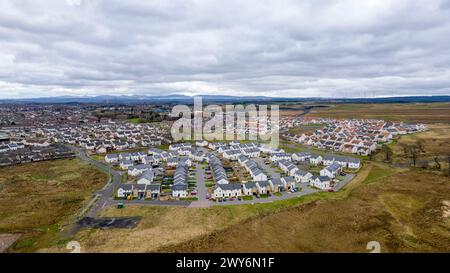 Aerial view of Heartlands housing estate, Polkemmet, Whitburn, West ...