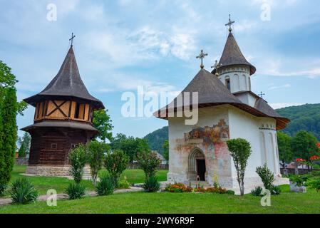 Holy Cross Church Ensemble in Patrauti, Romania Stock Photo
