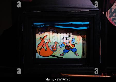 Madrid, Spain. 04th Apr, 2024. view of the Exhibition 'THE ART OF MANGA' at the COAM in Madrid, April 4, 2024 Spain Credit: Sipa USA/Alamy Live News Stock Photo