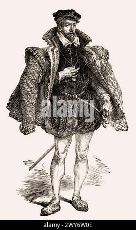 Gaspard II de Coligny, Comte de Coligny, 1519 - 1572, French Huguenot leader Stock Photo