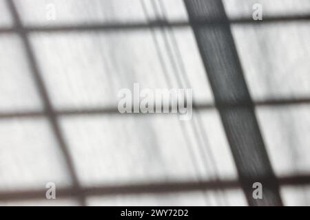 Shadows and light from the window reflecting on white surface, shadow overlay Stock Photo