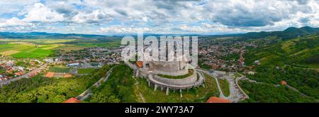 The Fortress of Deva and surrounding countryside in Romania Stock Photo ...