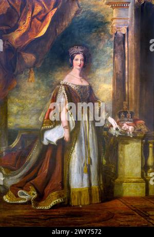 Queen Victoria as a young woman. Portrait by Sir David Wilkie (1785-1841), 1838-40 Stock Photo