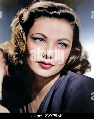 GENE TIERNEY (1920-1991) American film actress about 1948 Stock Photo