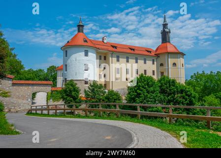 Ramparts of the Skofja Loka castle in Slovenia Stock Photo