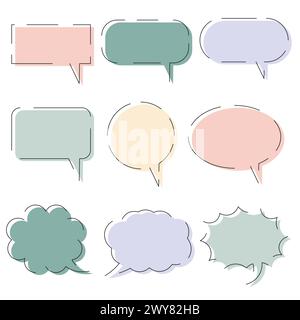 Blank Empty Speech Bubbles Vector Illustration Stock Vector