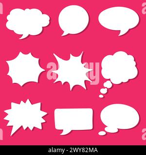 Blank Empty Speech Bubbles Vector Illustration Stock Vector