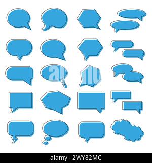 Blank Empty Speech Bubbles Vector Illustration Stock Vector