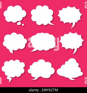 Blank Empty Speech Bubbles Vector Illustration Stock Vector