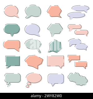 Blank Empty Speech Bubbles Vector Illustration Stock Vector