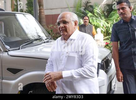 New Delhi, India. 04th Apr, 2024. NEW DELHI, INDIA - APRIL 4: Gujarat CM Bhupendrabhai Patel arrives to attend Manifesto Committee Meeting at BJP Headquarters at DDU Marg on April 4, 2024 in New Delhi, India. (Photo by Vipin Kumar/Hindustan Times/Sipa USA) Credit: Sipa USA/Alamy Live News Stock Photo