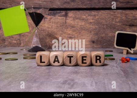 White alphabet letter in word later on black pegboard background Stock Photo