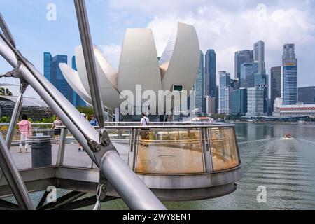 Viewing the Art Science Museum Singapore Stock Photo