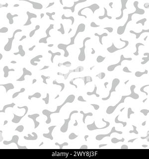 Horizontally And Vertically Seamless Abstract Vector Amorphous Pattern Illustration Isolated On A White Background. Stock Vector