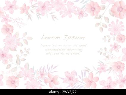 Vector Watercolor Seamless Floral Background Isolated On A White Background. Horizontally And Vertically Repeatable. Stock Vector