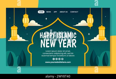 Islamic New Year Social Media Stories Flat Cartoon Hand Drawn Templates ...