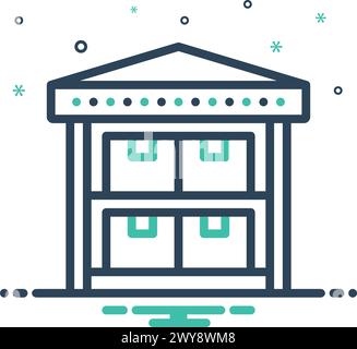 Icon for inventory, warehouse Stock Vector