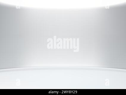 White studio room background with lighting, Modern concept, Perfect for ecommerce photography, product launches, and more. Vector illustration Stock Vector