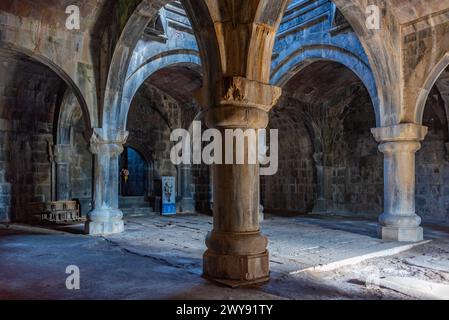 Haghpat, Armenia, September 5, 2023: Interior of Sunny day at Haghpat Monastery Complex in Armenia Stock Photo