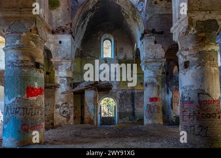 Zaqatala, Azerbaijan, September 14, 2023: Albanian Temple in Zaqatala, Azerbaijan Stock Photo