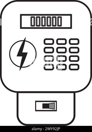 Electricity meter icon vector illustration symbol design Stock Vector
