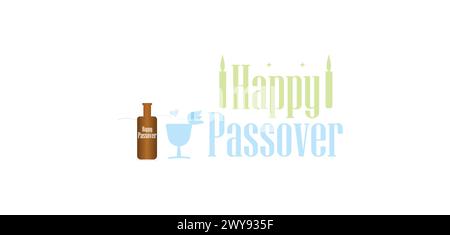 Celebrating Passover Tradition with Beautiful Design Stock Vector