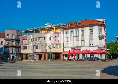 Bihac, Bosnia and Herzegovina, July 18, 2023: Street in the old town of Bihac, Bosnia and Herzegovina Stock Photo