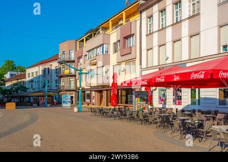 Bihac, Bosnia and Herzegovina, July 18, 2023: Street in the old town of Bihac, Bosnia and Herzegovina Stock Photo