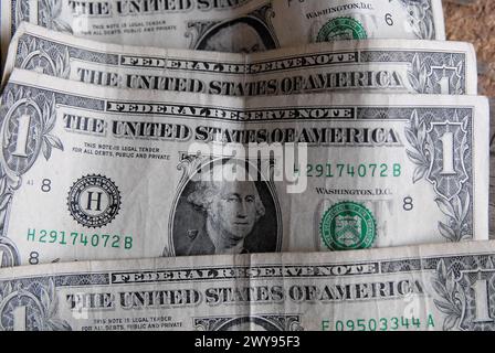 Copenhagen/ Denmark/05 April 2024/US dollar bills in danishj capital Copenhagen.    (Photo.Francis Joseph Dean/Dean Pictures) Stock Photo