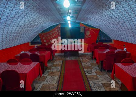 Tiraspol, Moldova, August 24, 2023: Interior of a communist canteen in Tiraspol, Moldova Stock Photo