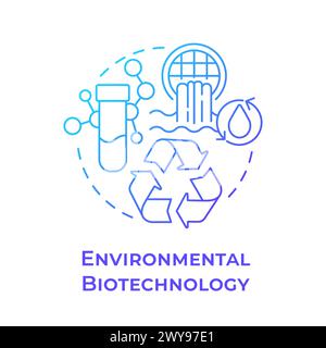 Environmental biotechnology blue gradient concept icon Stock Vector
