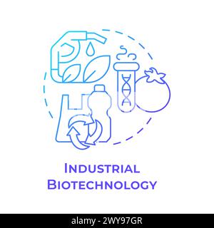 Industrial biotechnology blue gradient concept icon Stock Vector