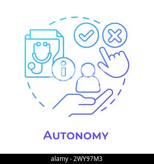 Autonomy blue gradient concept icon Stock Vector