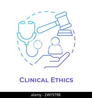 Clinical ethics blue gradient concept icon Stock Vector