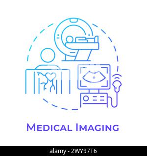 Medical imaging blue gradient concept icon Stock Vector