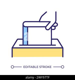 Book drop RGB color icon Stock Vector