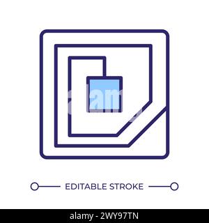 Book GPS tracking RGB color icon Stock Vector
