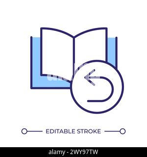 Book return RGB color icon Stock Vector