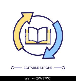 Book circulation RGB color icon Stock Vector