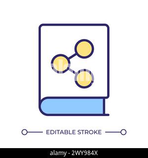 Book sharing RGB color icon Stock Vector