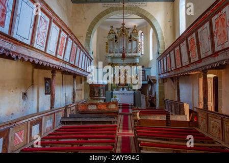 Viscri, Romania, August 18, 2023: Fortified church in Romanian village Viscri Stock Photo