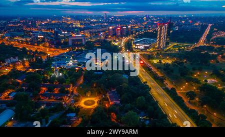 Belgrade, Serbia, July 30, 2023: Sunset view of Usce Shopping center in Belgrade, serbia. Stock Photo