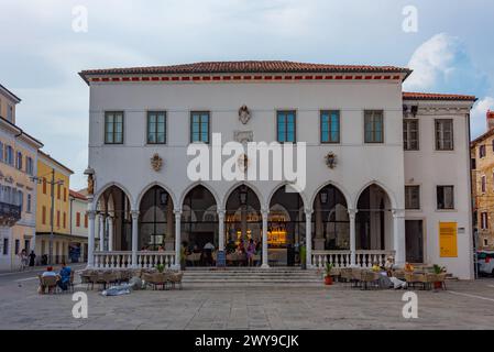 Koper, Slovenia, 23 June 2023: Loggia palace in Slovenian town Koper Stock Photo