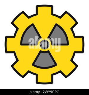 Radiation Gear vector Radioactive Zone concept colored icon or sign Stock Vector