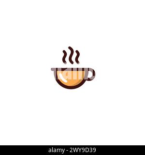coffee cup logo icon coffee beans cup icon. hot drink logo Stock Vector