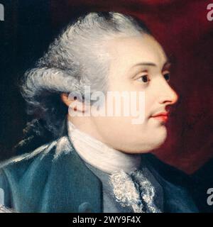 William Cavendish-Bentinck, 3rd Duke of Portland (1738-1809), Prime Minister of Great Britain 1783 and Prime Minister of the United Kingdom 1807-1809, portrait painting in oil on canvas by Matthew Pratt, circa 1774 Stock Photo