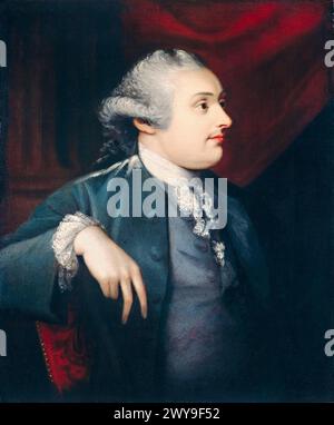 William Cavendish-Bentinck, 3rd Duke of Portland (1738-1809), Prime Minister of Great Britain 1783 and Prime Minister of the United Kingdom 1807-1809, portrait painting in oil on canvas by Matthew Pratt, circa 1774 Stock Photo